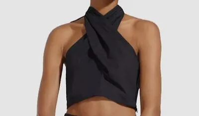 $74.85 • Buy $145 STAUD Women's Black Kai Twist Crop Top Size 6