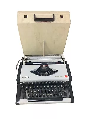 OLYMPIA AEG TRAVELLER DELUXE S PORTABLE TYPEWRITER / VGC & WORKING / 70's • £45