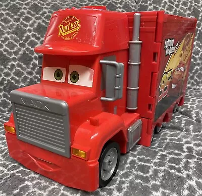 HUGE Cars 3 Talking Mack Mobile Tool Center McQueen Disney Pixar Just Play WORKS • $31.95