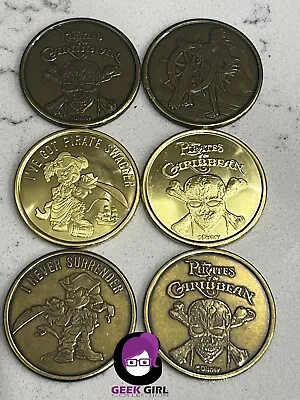 NEW! Disney World Pirates Of The Caribbean Golden Medallion Coin Mickey Minnie • $7.50