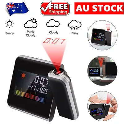 $16.45 • Buy Smart LCD Digital Display Projector Clock Weather Temperature Projection Alarm