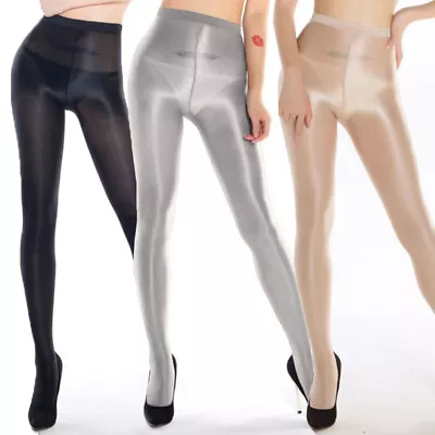 Plus Size Shiny High Glossy Sheer Stockings Dance Tights Pantyhose Hosiery Wome* • $4.57