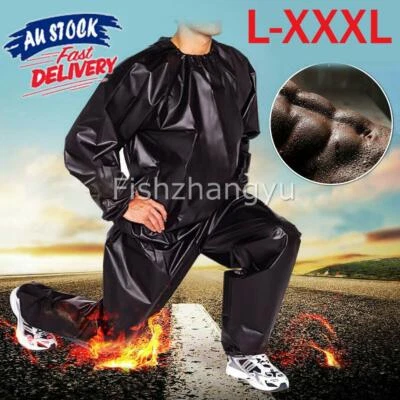 $14.95 • Buy Heavy Duty Sweat Suit Sauna Suit Exercise Gym Suit Fitness Weight Loss Anti-R&H