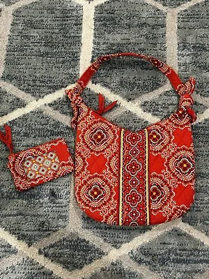 Vera Bradley Paprika Olivia Shoulder Bag Hobo Purse Small Quilted W/Cardholder • $22