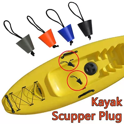 4/8 Universal Kayak Scupper Plug Kit Canoe Drain Holes Stopper Bung Accessories • $13.99