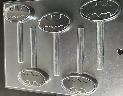 Superhero Batman Type Mould Chocolate Lollipop 5 Shapes On 1 Mould • £6.99