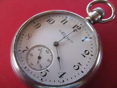 Antique 1899 16s 15 Jewels Elgin Open Face Pocket Watch - Running -nice! • $49.99