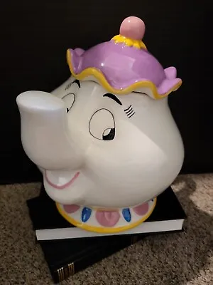 VTG Disney Cookie Jar Beauty And The  Beast Mrs. Potts Teapot Ceramic Adorable • $30