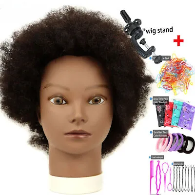 New Mannequin Head With Real Hair For Styling Braiding Practice Hairdressing • $60.72