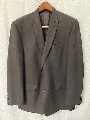 Calvin Klein Men's 46XL Dark Brown 100% Wool 2 Button Jacket Blazer Suit Coat • $24.99