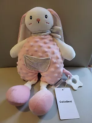 NWT ColinBeni Baby Bunny Rabbit Doll Toddler Comfort Toy Pink  • $14