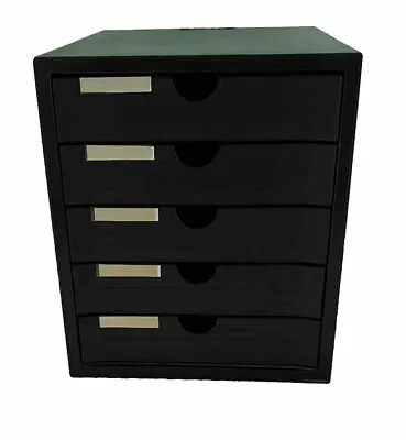 SYSTEMBOX Drawer Set With 5 Drawers Black Good Condition • £20