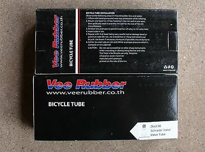 $24.99 • Buy 2 Pack Bicycle Inner Tubes 26 X 3.0 Vee Rubber 