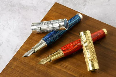 Montegrappa Ten Commandments Red / Vermeil Fountain Pen - (Double Broad Nib) • $4995