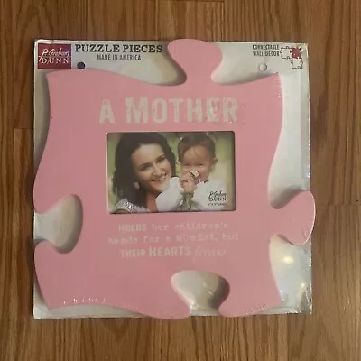 P. Graham Dunn Pink Puzzle Piece Photo Picture Frame - Motherhood Theme • $15