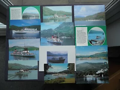 12 Postcards Lake District Pleasure Boats M.v. Raven S.y. Gondola M.v. Teal • £3.99