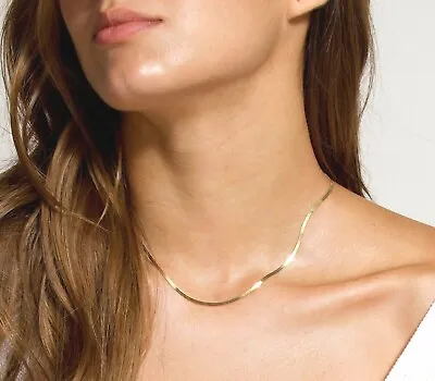 £9.99 • Buy Source 18 Inch 18ct Gold 2mm Herringbone Chain Necklace 