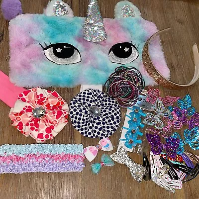 BULK Girls Hair Accessories ~ Headbands Clips Butterflies Unicorn Pencil Case • $10