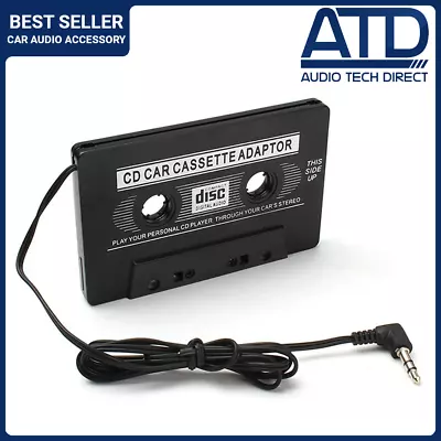 Tape Cassette AUX 3.5mm Player Jack MP3 IPod IPhone Audio Adapter Car Audio Deck • £2.99