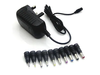 UK MAINS AC DC 9V 1.5A 1500mA POWER SUPPLY ADAPTER CHARGER PLUG CABLE LEAD 3PIN • £10.99