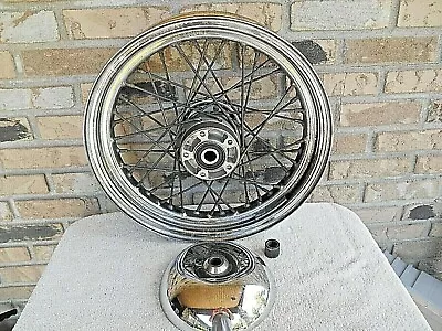 Vintage Harley Davidson Oem Front Spoke Wheel 43085-97 T 16x300 D With Trim Part • $69.95