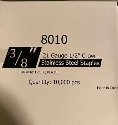 Stainless Steel Upholstery Staples 80 Series 1/2  Crown 3/8  Leg Out Door • $24