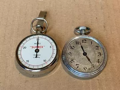 Antique Vintage Stirling Quality Swiss Made Pocket Watch And Suprex Pedometer • £11.95