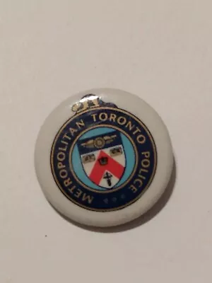 Metropolitan Toronto Police Button Lapel Pin • $10