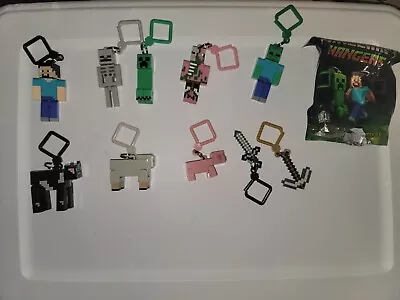 Minecraft Hangers / Keychain Series 1 Complete Set Of 10 Opened But New Zombie • $75