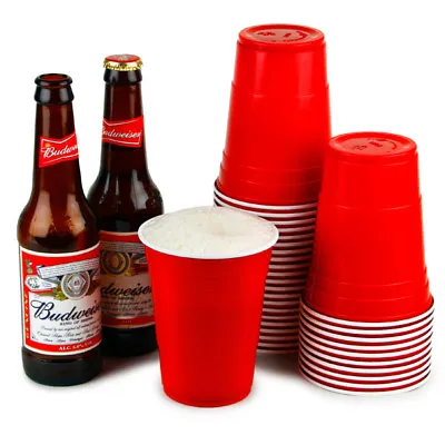 £8.93 • Buy 12oz Red American Party Frat Cups Beer Pong Strong Disposable X 50/1000