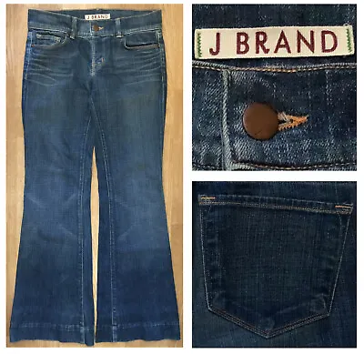 J BRAND LOVE STORY BELL BOTTOM Women’s L Rise Bayou Wash STRETCH Denim Jeans 27 • $54.99