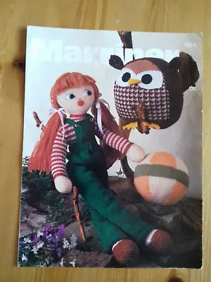 Vintage Rag Doll + Owl + Ball  Knitting Pattern  By Marriner • £3
