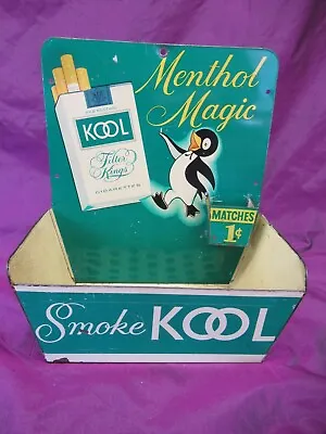 Vintage Smoke KOOL Menthol Magic Metal Litho Cigarette Store Display Rack • $50