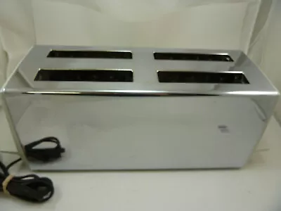 Vintage Sunbeam Chrome Automatic 4 Slice Toaster Model T-75 Tested And Working • $19.99