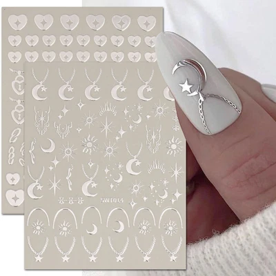 $2.73 • Buy Art Decorations Bronzing Nail Stickers Manicure Accessories Moon Nail Decals