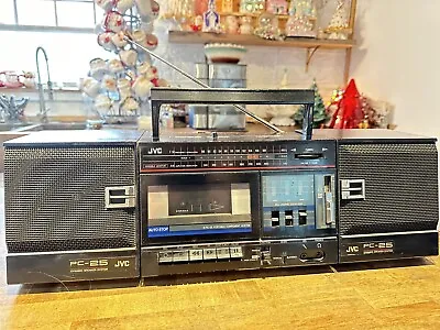 Vintage Stereo Boombox JVC PC-25J Works Great! Clean Condition | Ghetto Blaster • $99