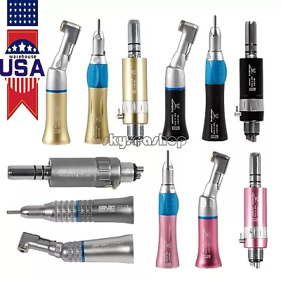 Dental Slow Speed Handpiece Straight Contra Angle Air Motor E-Type For NSK U#F2 • $16.99