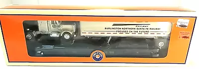 Lionel O Scale BNSF Flat Car With Tractor Trailer #6-26645 - NIOB • $48