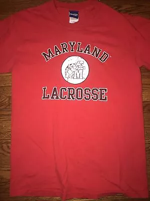 MARYLAND TERRAPINS LACROSSE T Shirt Men’s SMALL Red By BRINE SPORTS  • $19.99