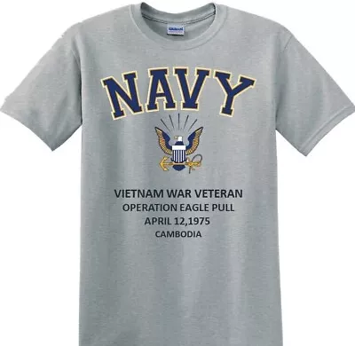 Vietnam Operation Eagle Pull 1975*navy Eagle*t-shirt. Officially Licensed • $31.95