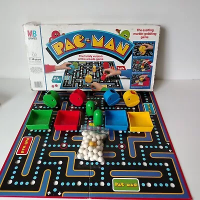 Vintage MB Games Pac-Man Original 1982 Retro Board Game *SOME MARBLES MISSING* • £18.95