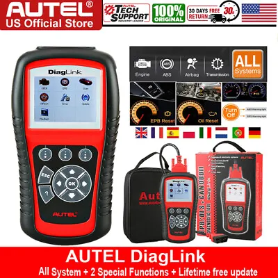 Autel DiagLink As MD802 OBD2 Car Diagnostic Scanner ABS SRS EPB Oil Reset Tool • $99.99