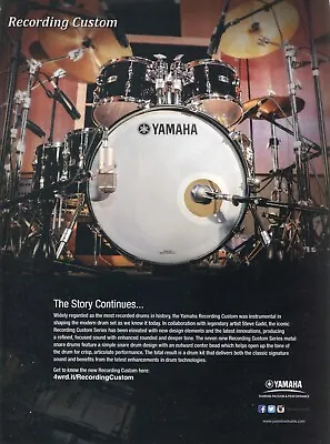 2016 Print Ad Of Yamaha Recording Custom Drum Kit • $9.99