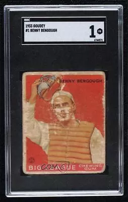1933 Goudey Big League Chewing Gum R319 Benny Bengough #1 SGC 1 Rookie RC • $84.19
