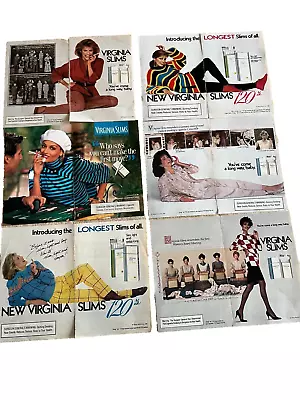 Lot Of 51 Double Pg 7  X10  Virginia Slims Ads From TV Guide Magazines Vintage • $15.50