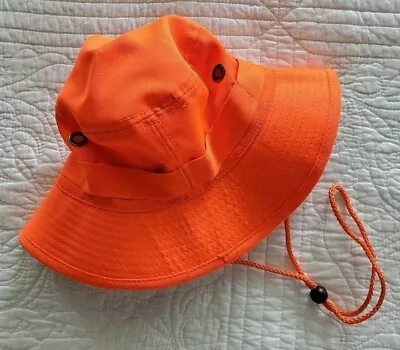 $12.99 • Buy New Blaze Orange Boonie Bucket Hat Outdoor Cap Sz S/m 