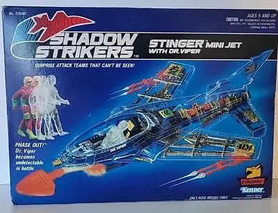 1990 Kenner Shadow Strikers Stinger Mini Jet With Dr Viper Sealed Nmc • $99.87