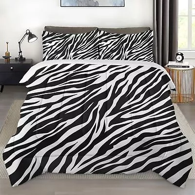 Comforter Set Full Size Zebra Stripe Animal Soft Bedding Set For Kids And Ad... • $92.19