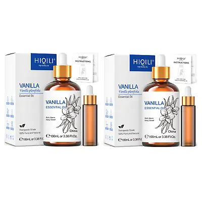 HIQILI Vanilla Essential Oil 100% Pure Natural Diffuser Strong Aroma Humidifier • £16.99