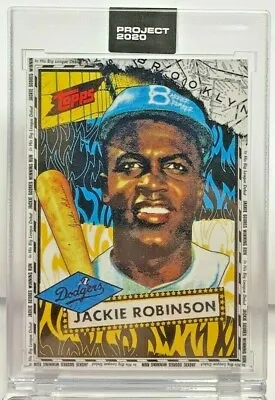 Topps PROJECT 2020 Card#140 1952 Jackie Robinson By Tyson Beck Print Run SP/6068 • £30.11